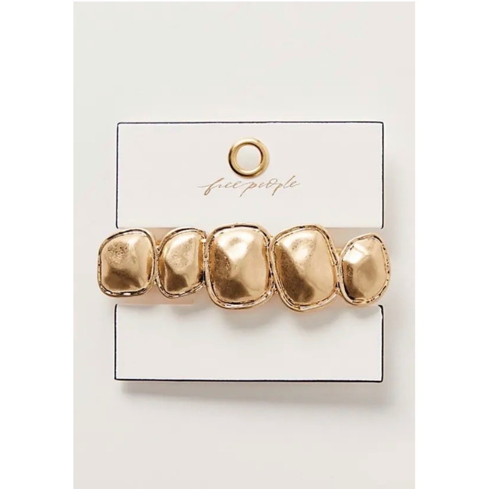 Free People Rocky Barrette Gold one size new NWT hair accessory